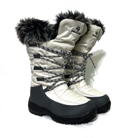 DREAM PAIRS Winter Waterproof Faux Fur Mid Calf Snow Boots Outdoor 5 NIB - Picture 1 of 8